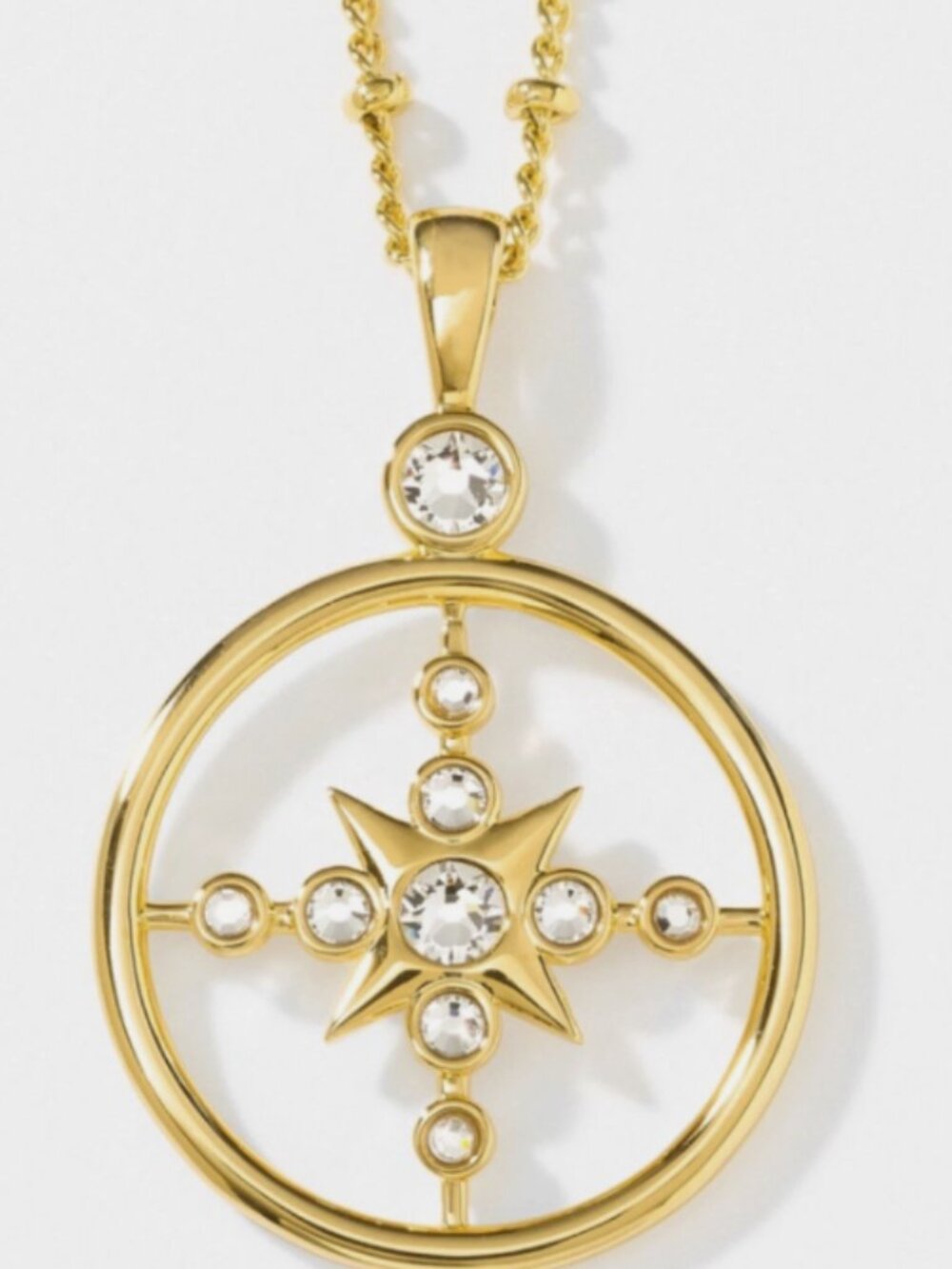 "Find Your Way" Compass Necklace Touchstone Crystal by Swarovski NWT - Picture 3 of 5